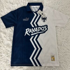 Puma Men's Rayados Navy and White Jersey